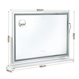 Embellir 90x60cm Makeup Mirror 360 degree Rotatable Vanity Mirror 10x magnifing MM-E-FRAME-6090LED-ZJ