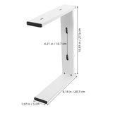 Space Saving Machine Stand, White Iron Organizer for Desktop, 2Pcs V1192-AZ-W-31452