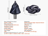 Step Drill Bit, 4.76 to 34.93 mm, 9.53 mm Triangular Shank, TiAlN Coating Cobalt High Speed Steel, V952-JTZT138INCHLOYO1B001V0