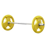 Everfit Barbells 46KG 120CM Dumbbell Barbell Plate Weight Lifting Home Gym Yellow FIT-K-DB-SET-46KG