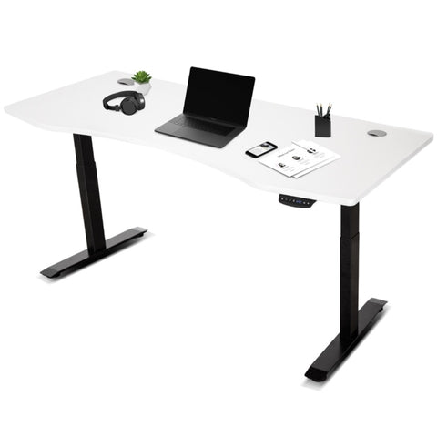 Lifespan Fitness ErgoDesk AUTO Series Automatic Standing Desk 180cm in White & Black V420-LFDK-EDKWB-180