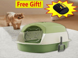 Cat Litter Box Cat Litter with Lid, Detachable Hooded Enclosed Litter Pan Cat Toilet Cat Litter V1369-AZ3-W-10091