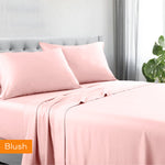 1200tc hotel quality cotton rich sheet set king single blush V517-1200CRSS-KSBSH