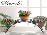 2X Plant Stand Outdoor Indoor Metal Black UM1174-BKX2