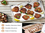 Stainless Steel Toaster Oven Trays, 2 Pack Small Non Toxic Baking Cookie Sheets for Cake Baking, V1189-LC-RY-00060