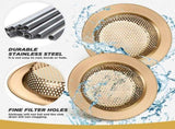 Kitchen Sink Strainer 2 Pack, Stainless Steel Drain Basket Cover Food and Hair Catcher for Kitchen V1189-LC-LY-00131