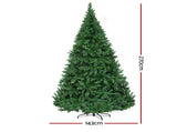 Jingle Jollys Christmas Tree 2.7m Xmas Tree Decorations 1800 LEDs 1831 Tips 8 Light Modes XM-TR-E-WELL-9F-LED-N