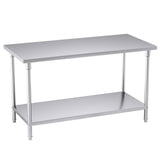 SOGA 150*70*85cm Commercial Catering Kitchen Stainless Steel Prep Work Bench WORKBENCHSS2010150CM