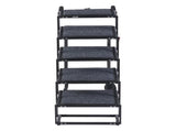 Dog Stairs for Car, 5 Steps Extra Wide Foldable Dog Ramp for Large Dogs with Non-Slip Rug Surface, V952-KZDGLTEKMZFHUGZNR001V0