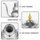 Stainless Steel Metal Water Kettle with Handle and Built-in Filter, Teapot for Home Brewing V1366-AZ2-W-20443