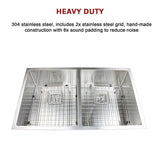 835x505mm Handmade 1.5mm Stainless Steel Undermount / Topmount Kitchen Sink with Square Waste V63-817913