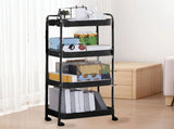 3 Tier Utility Rolling Cart with Caster Wheels Movable Multifunctional Storage Cart for Kitchen V1294-YM0901-3117240235114
