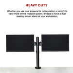 Dual LCD Monitor Desk Mount Stand Adjustable Fits 2 Screens Up To 27" V63-826151