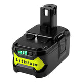 18V P108 Ryobi 18V Battery Replacement P117 Charger Lithium-Ion Battery Power - Black - Size 6000mAh V1107-DSZ-TOOL-001-BLK-6000MAH