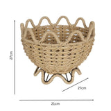 Contemporary Woven Footed Bowl 27cm V637-91257BWL