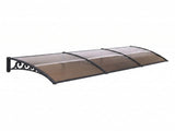 Instahut Window Door Awning 0.8mx3m Brown AWN-08X3-BR