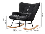 Levede Fleece Rocking Chair CH1130-GY