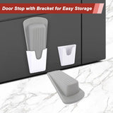 30 Pcs Door Stoppers for Bottom of Door Rubber Door Stop Wedge with Holder Doorstop for Home Office V1258-DP02-C-690