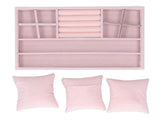 Pink Artificial Leather Jewelry Box Watch Jewelry Packaging Container Holder for Girls V1294-YM0721-3115210031111