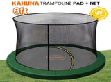 Kahuna 6ft Trampoline Pad and Net - Green KAH-PDNET-06-GN