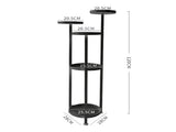Levede Plant Stand Outdoor Indoor Flower Black Large UM1189-L-BK