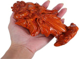 Chinese Wood Zhongkui Feng Shui Statue for Home Office Decoration Desktop Art Accent V1192-AZ-W-21781