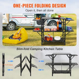 VEVOR Kitchen Table, One-piece Folding Portable Cook Station with A Carrying Bag, Aluminum V952-BJKYDCFHSBDSTYUGSV0