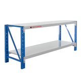 Centurion 2 Layers Work Bench 2m 400kg - Grey Blue BCH-2LY-GYBU