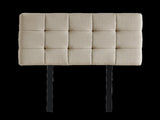 Linen Fabric Single Bed Deluxe Headboard Bedhead - Beige V63-821373