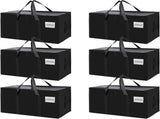 CARLA HOME 6-Pack Large Moving Storage Bags with Zippers & Handles with 95 Liters Capacity for Space LSB-36296