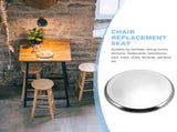 Stainless Steel Round Bar Stool Seat with Smooth Edges, Kitchen Replacement Seat for Home and V1370-AZ4-14793