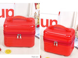 Red Durable Hard Shell Makeup Travel Case - Large Capacity Portable Cosmetic Organizer Box with V888-ELOSUNG27476