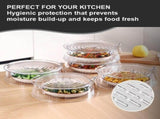 3-Piece Foldable Mesh Food Cover Set, Washable Stackable Fly Covers for Indoor and Outdoor Use, 25 V1188-MS-731-087