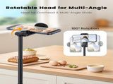 Mobile phone tripod with light, selfie stick tripod compatible with smartphone and GoPro cameras V1188-MS-313-0621
