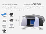 Airbrush Spray Booth, Portable Hobby Airbrush Paint Spray Booth Kit with 4 LED Light, Powerful Dual V952-PBSPQF404633C9KMSV3