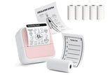 Mini Sticker Printer Portable Bluetooth Thermal Printer for Photo Notes Gift - Pink V1263-JX-6380