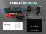 HEMINGSON 2000A Peak Battery Jump Starter Portable with 4 Modes LED Lights V413-HVJ01