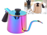 700ml Coffee Kettle 304 Stainless Steel Gooseneck Spout Coffee Drip Pot with Wooden HandleLong V1294-YM0721-3118210016412