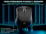 SOLAKAKA SM805 Tri-Mode Lightweight Wireless Gaming Mouse, 24000 DPI with Two Side Buttonsblack V1300-SM805-BLACK