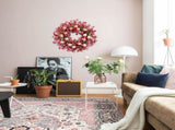 Valentine Day Pink Tulip Wreath, Pink Red Forsythia Berries, Artificial Flower Wreath for Front V1258-DP02-C-2689
