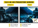 Tripod Projector Screen with Stand 60 inch 169 4K HD Projection Screen Stand Wrinkle-Free Height V767-VVR-TYPMDZCY60169TJZJV0