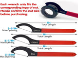 6 Piece Coilover Spanner Wrench Set, C Shape Hook Tools for Suspension Spring Adjustment, Shock V1189-LC-AMZ-00101