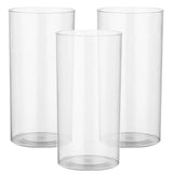 3PCS Acrylic Cylinders, 3.9" x 7.9" Clears for Centerpieces, Unbreakable Elegant Flower V1369-AZ3-W-08813