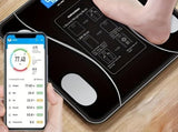 Smart Digital Bathroom Body Fat Scale 180KG Bluetooth Scales Weight -Black V1263-JX-6708-2