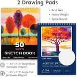 Pink 175-Piece Deluxe Art Set with 2 Drawing Boards, Wax Crayons, Acrylic Paints, Colored Pencils, V1102-MSHB175001
