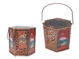 Garden Hanging Lights Waterproof LED Decorative Lighting Hexagonal Bird Pattern Lantern for Home V1294-YM0521-3119230045311