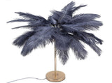 G4 Ostrich Feather Table Lamp Night Light Bedside Light Decoration Lamp for Bedroom Wedding RoomGray V1294-YM0901-3119210093312