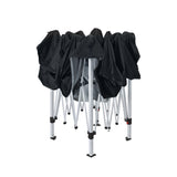 Instahut Gazebo Pop Up Marquee 3x3m Wedding Party Outdoor Camping Tent Canopy Shade Mesh Wall Black GAZEBO-POP-M-FG-3X3-BK