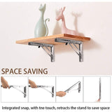 250Mm Folding Wall Shelf, 2 pcs Stainless Steel Folding Bracket, Garage Shelf Support Frame, Heavy V1188-MS-227-2783