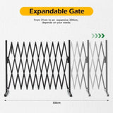 Retractable Aluminium Garden Gate Pet Fence Durable Indoor Outdoor V178-66922